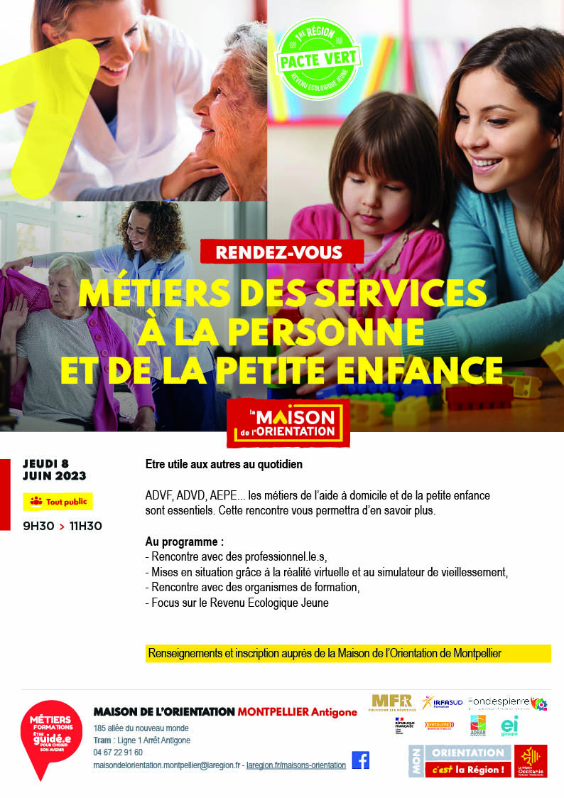 Les métiers des services à la personne et de la petite enfance