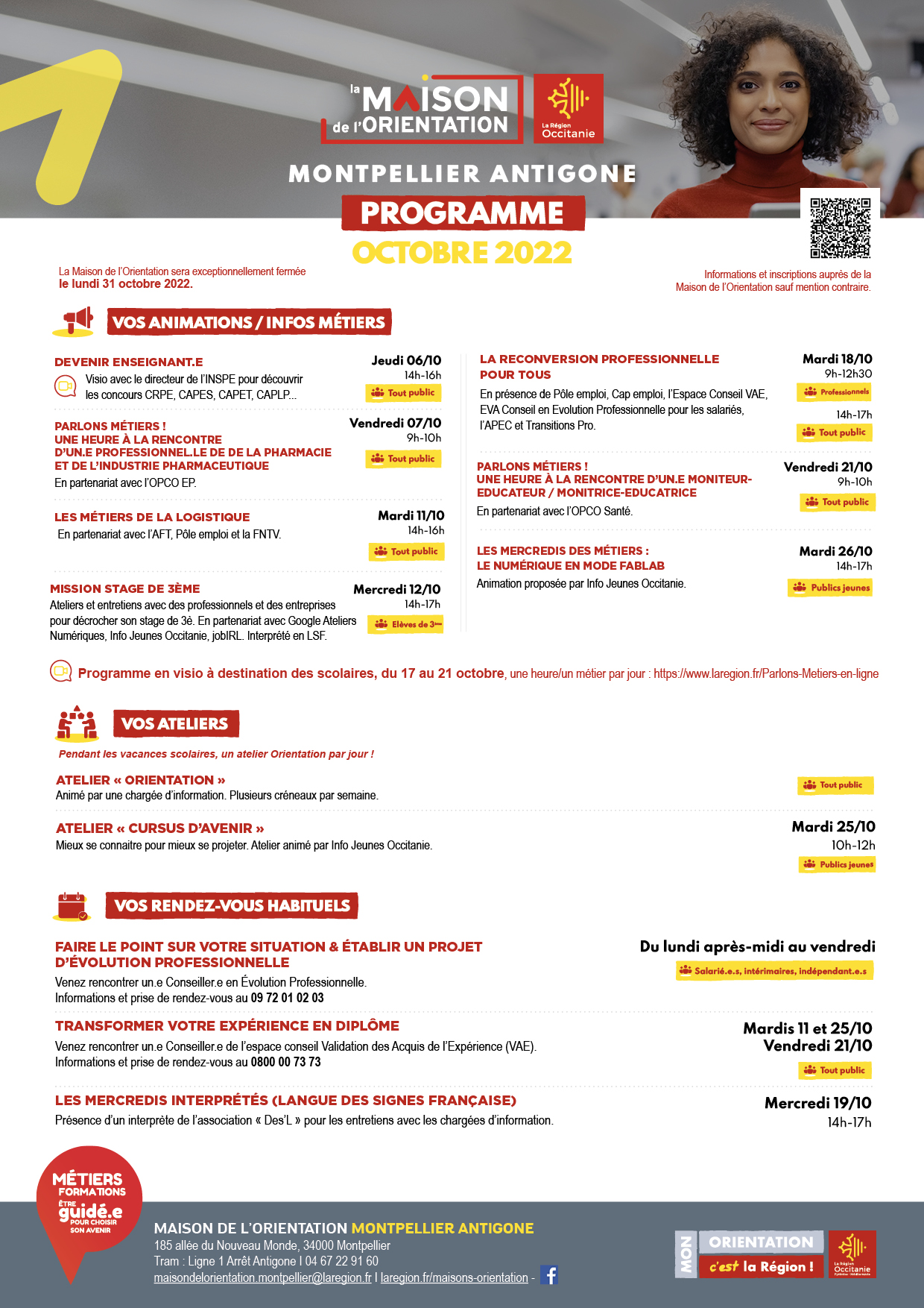 Programme Maison de l'orientation octobre 2022