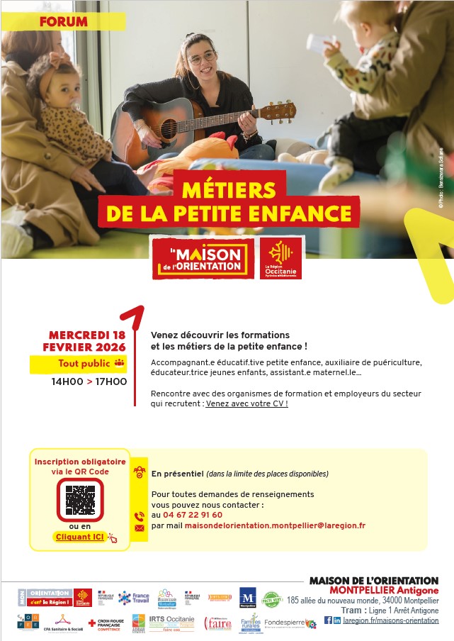 Métiers de la petite enfance à la Maison de l'Orientation de Montpellier
