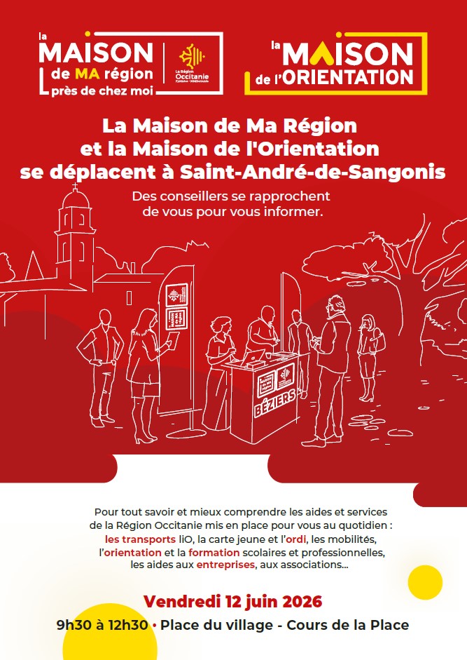 La Maison de ma Région et la Maison de l'Orientation près de chez moi à Saint-André-de-Sangonis