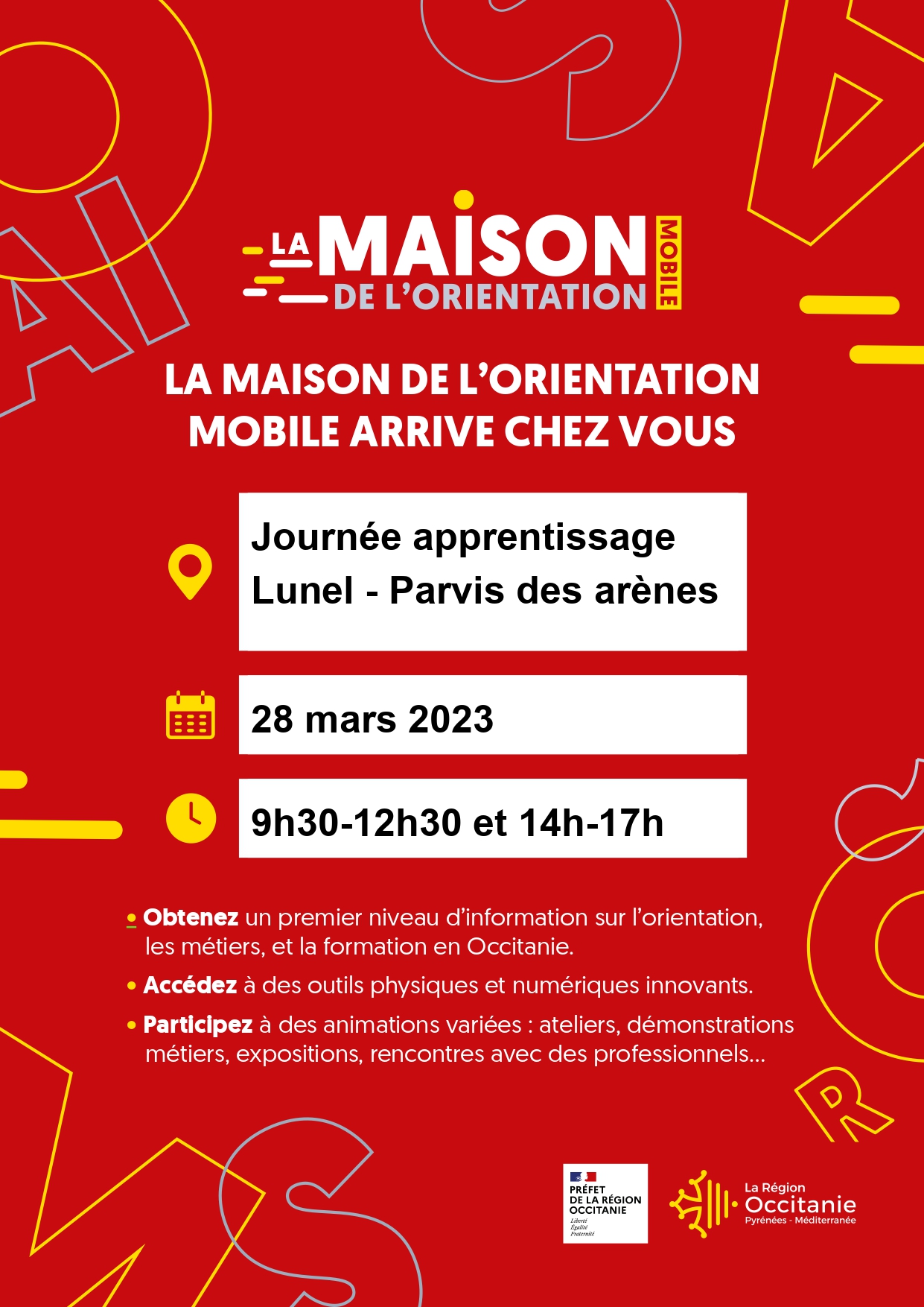 Journée apprentissage - La Maison de l'Orientation Mobile à Lunel