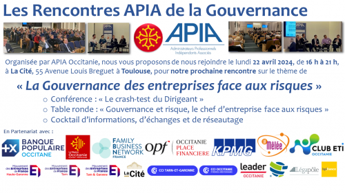 Rencontres APIA de la gouvernance