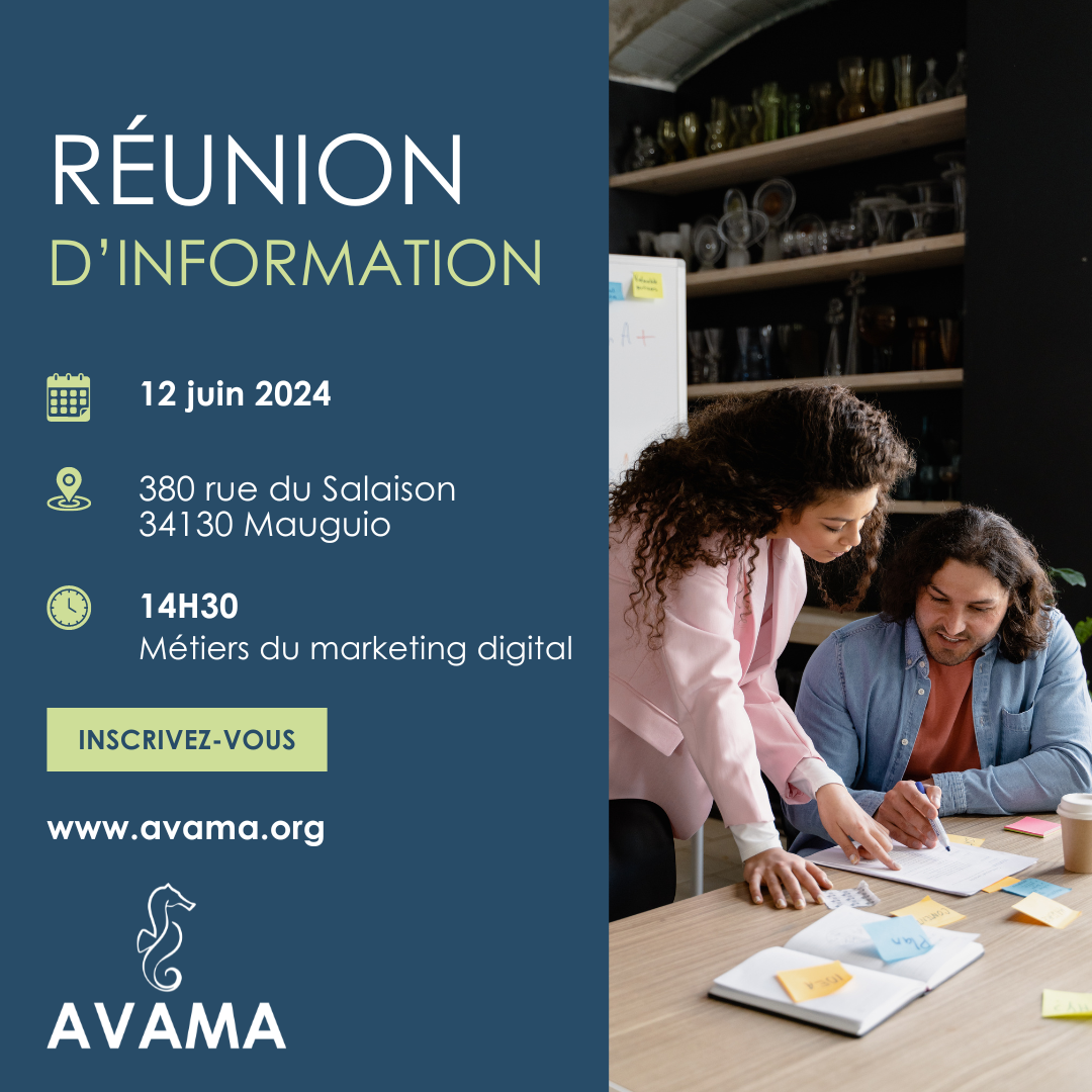 Réunion d'information collective - Métiers du marketing digital - AVAMA