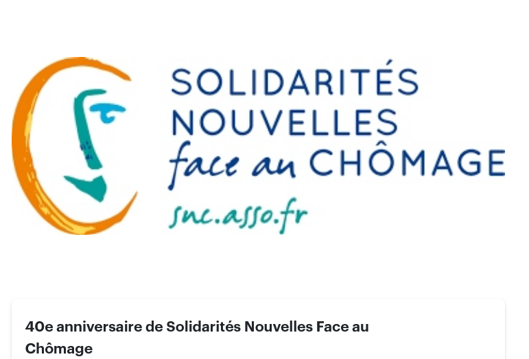 Soirée 40 ans de Solidarités Nouvelles face au Chômage