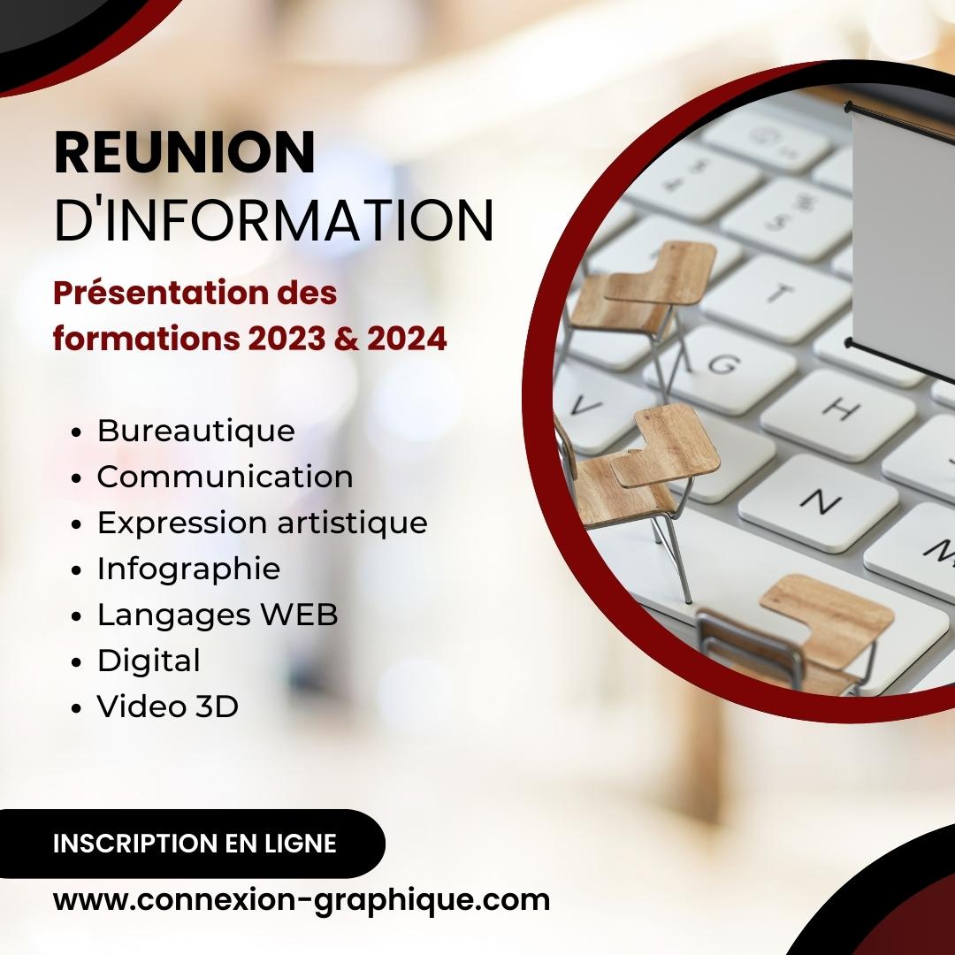Réunion d'information collective Connexion Graphique - Présentation des formations