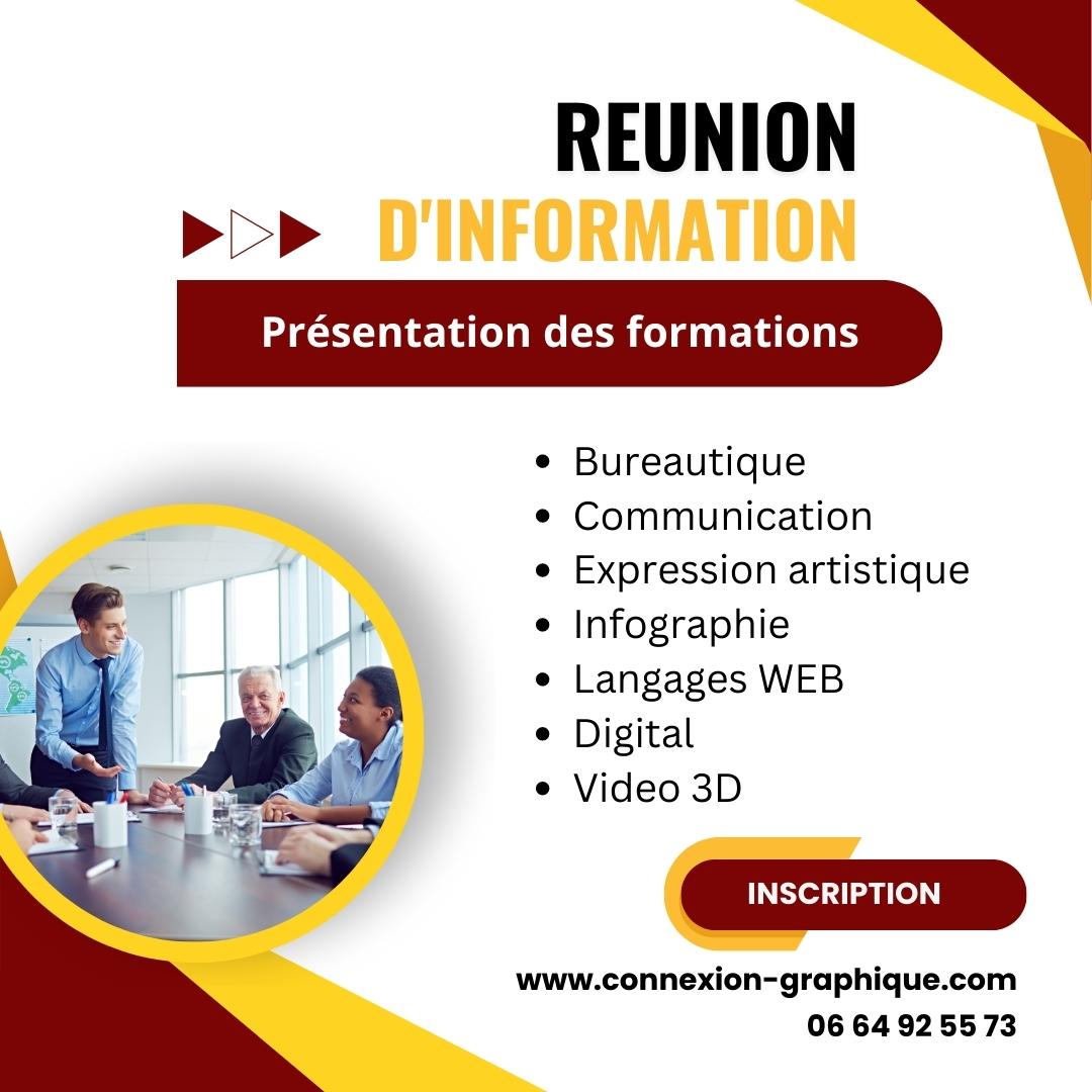Réunion d'information collective - Présentation des formations Connexion Graphique