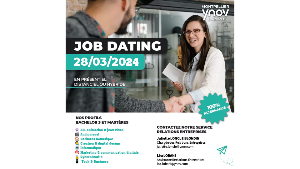 JOB DATING Alternance 28-03-2024 - Montpellier YNOV Campus