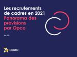Recrutements de cadres en 2021 : faits saillants pour l'Occitanie et panorama des prévisions par Opco